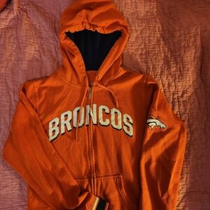 Vintage Broncos Colorado Orange Zip-Up HoodieVintage